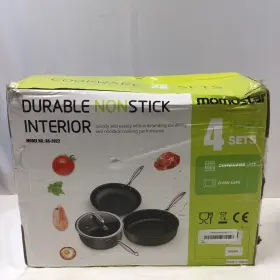 By311-2021 Momostar Induction Pots And Pans Stainless Steel Set 4pcs With Lid