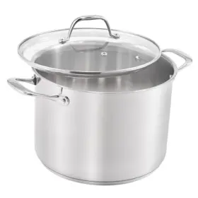 Fl1p-sp08 Mon Chateau 8-quart Stainless Steel Stock Pot With Tempered Glass Lid - Kitchen 8 Quart