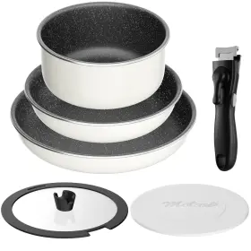 Tf-fp002 Motase 6pcs Pots And Pans Set Nonstick Cookware Detachable Handle Inducti
