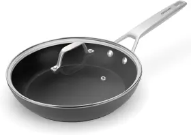 Msmk 618056774662 12 Inch Nonstick Frying Pan With Lid Titanium And Ceramic 12-inch Gray