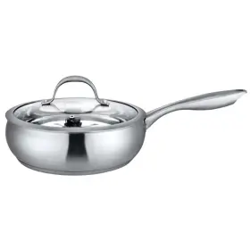 My Store 618718345476 Stainless Cookware 9.5-inch Fry Pan With Lid Tri-ply Steel Professi