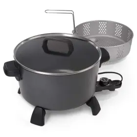 National Presto 075741060095 10-quart Kitchen Kettle Xl Multi-cooker Steamer Black Deep-fryer