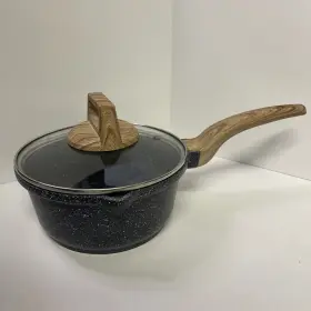 Natural Elements Cookware Woodstone7 Woodstone Premium Saucepan Casserole Nonstick 7 Inch With Lid