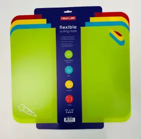 Neoflam 883599581033 Flexible Cutting Mats Set 4 Color-coded - Size 15 Inch X12