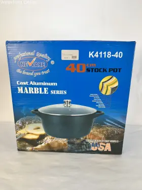 K4118-40 Neware 608164118403 Cast Aluminum Marble Series 40 Cm Stock Pot Open Box - Very Rare