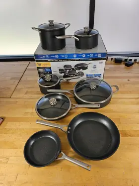 Ninja 622356621649 12 Piece Cookware Pot And Pan Cooking Set With Glass Lids - Frying Saute Sauce