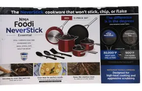 C19800rd Ninja New Foodi Neverstick Essential 11pc Nonstick Cookware Set 10 Yr Guarantee