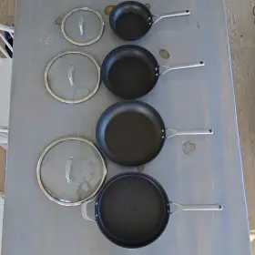 Ninja C30020/1423 Foodi Neverstick 7-piece Non-stick Black And Silver Pan Set With Glass Lids