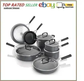 C39014a Ninja Neverstick Premium Cool Touch 14-piece Cookware Set