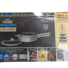 C53300 Ninja Foodi Neverstick Premium 3-piece Cookware Set With Glass Lid