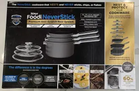 C56000 Ninja Foodi Neverstick Anti-scratch Nest 1.5 2.5 And 3.5 Quart Saucepan Set