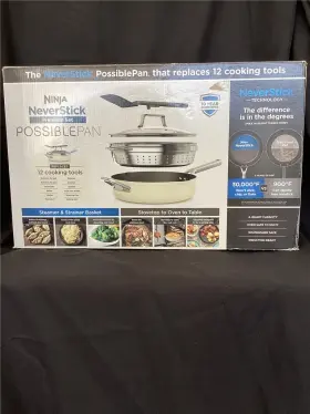 Cw102wh Ninja & Neverstick Possible Pan Premium Set 4 Quart White New