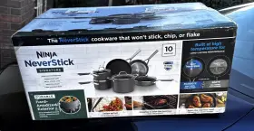 Cw79010a Ninja 10pc Never Stick Signature Hard-anodized Cookware Set Brand New