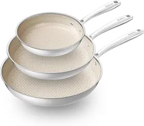 202630 Nobrand Ceramic Hybrid Nonstick Pan Set Ptfe/pfas/pfoa Free Oven Safe