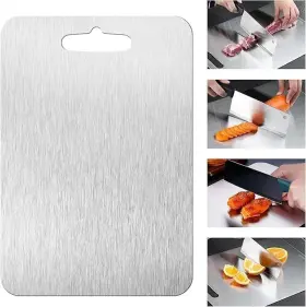 Nobrand 983929404435 2025 New Pure Titanium Cutting Board Double Sided Dishwasher Safe 18 Inch X12
