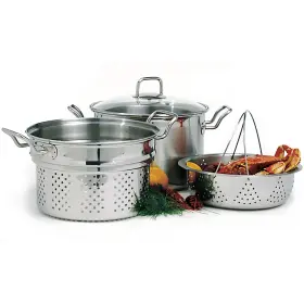 Norpro 028901006594 Krona 8 Quart Steamer And Cooker Set With Pasta Strainer Norpro 028901006594 Krona 8 Quart Steamer And Cooker Set With Pasta Strainer