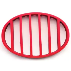 Norpro 028901504052 Oval Silicone Roast Rack Red 9 X 6 Inch