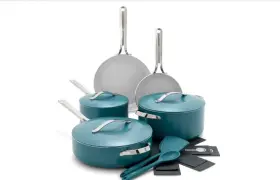 Nova Cc008376-001 10-piece Diamond Infused Pfas-free Ceramic Nonstick Cookware Set Nwb