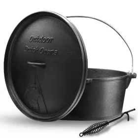 B0dj6mnjns Nsirons Camping Dutch Oven12 Quart Pre-seasoned Cast Iron Camp Oven Pot Lid