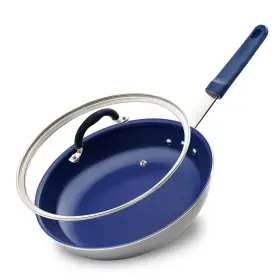 88947670 Nutrichef 12 Inch Fry Pan With Lid - Large Skillet Nonstick Frying