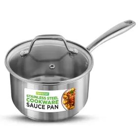 B0b8th3m5f Nutrichef 2 Quart Stainless Steel Pot With Lid - Heavy Duty Saucepan Ergonomic Han