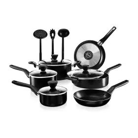 Nccwa13-u-b Nutrichef Nonstick Cooking Cookware Pots And Pan 13 Piece Set Black Used