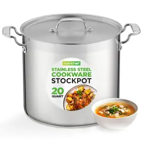 Ncspt20q Nutrichef Stockpot Duty 20 Quarts Stainless Lid Heavy Electric Large