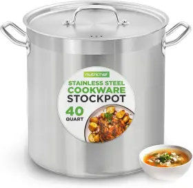 Ncspt40q Nutrichef 40 Quart Stainless Steel Cookware Stockpot Open Box