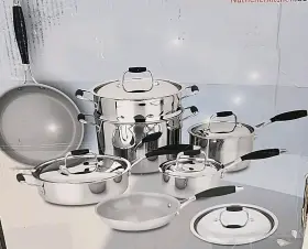 Ncsss12 Nutrichef New Ss Nonstick Kitchenware Pots And Pans Set - 12 Piece