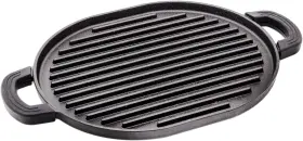 X10.21 Nuwave 31110 Cast Iron Grill 12.42 Inch Non-stick Grilling Surface Deep Rid
