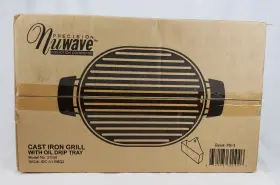 31104a Nuwave 652185311046 Precision Cast Iron Grill With Oil Drip Tray Model No. New In Box