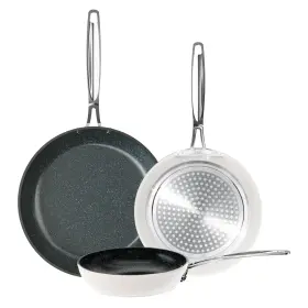 Nuwave 652185313064 3-piece 8 Inch 10 12 Forged Lightweight Frying Pan Set G10 Healthy Duralon B