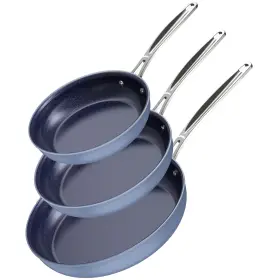 Nuwave 652185313071 3-piece 8 Inch 10 12 Forged Lightweight Frying Pan Set G10 Healthy Du