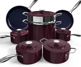 Nuwave 652185319066 Lux 13pc Forged Lightweight Cookware Set Pfas Free Healthy G10 Duralo
