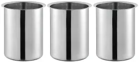 3mp0034 Ocs Parts 3-pack 1.25 Quart Bain Marie Pot 5.75 Inch X 3.75 Stainless Steel For Warm