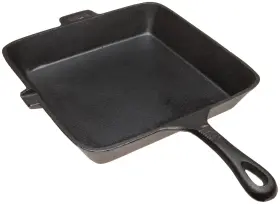 Cominhkr005611 Old Mountain Pre Seasoned Square Skillet With Assist Handle 10.5-inch Black