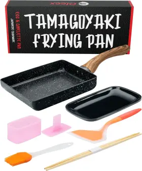 Oleex 726084532465 Tamagoyaki Pan Set Japanese Omelette With Kitchen Cooking Tools Like