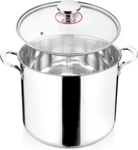 Onader 445012634622 12 Quart Stock Pot 18/10 Stainless Steel Cooking With Lid Large Soup