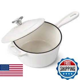 B0f8vhbnbz Onader 2 Quart Saucepan Dutch Oven Enameled Cast Iron Pot With Lid Small Kitchen