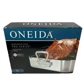 Oneida 076753625326 Pro Series Commercial Grade Aluminum Xl Roaster Pan With Rack Thanksgiving