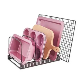 Hk00470br Orange Ant 10 Rack For Kitchen Bakeware Cookware Dinnerware Organizer Brown