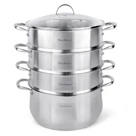 Organicclub 954125106533 3tier Stainless Steel Steamer Pot With Lid Dumpling For Cooking 3ti