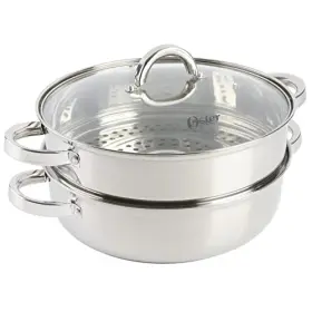 111922.03 Oster Sangerfield 6 Quart Dutch Oven Casserole With Steamer Basket Stainless Steel