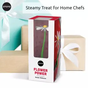 Ototo 060984120335 Flower Power Steam Releaser By - Fun Kitchen Gadgets Spinning Lid