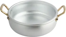 1526022 Ottinetti Inch Donna Brushed Aluminium Ligure Saucepan Small Silver 8.7 In