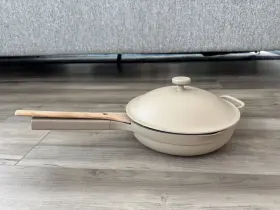 Our Place 674012466385 Always Pan 10.5 Inch Ceramic Nonstick Skillet With Steamer Basket - Steam