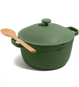 Our Place 731946354994 5.5 Quart 10.5 Inch Ceramic Nonstick Perfect Pot With Beechwood Spoon Sage