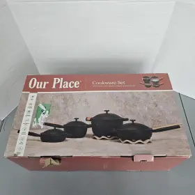 Our Place 810142482288 13 Pc Always Pan And Perfect Pot Cookware Set Lid Charcoal