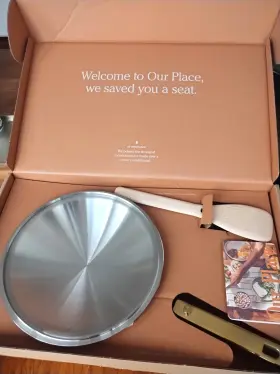Our Place 810142483018 Titanium Always Pan Pro Chrome 2.9 Quart / 2.75l 4pc Includes Brush