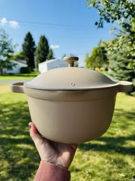 Our Place 850051746613 Perfect Pot - 5.5 Quart Nonstick Ceramic Sauce Pan With Lid Versatile